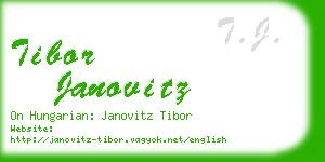 tibor janovitz business card